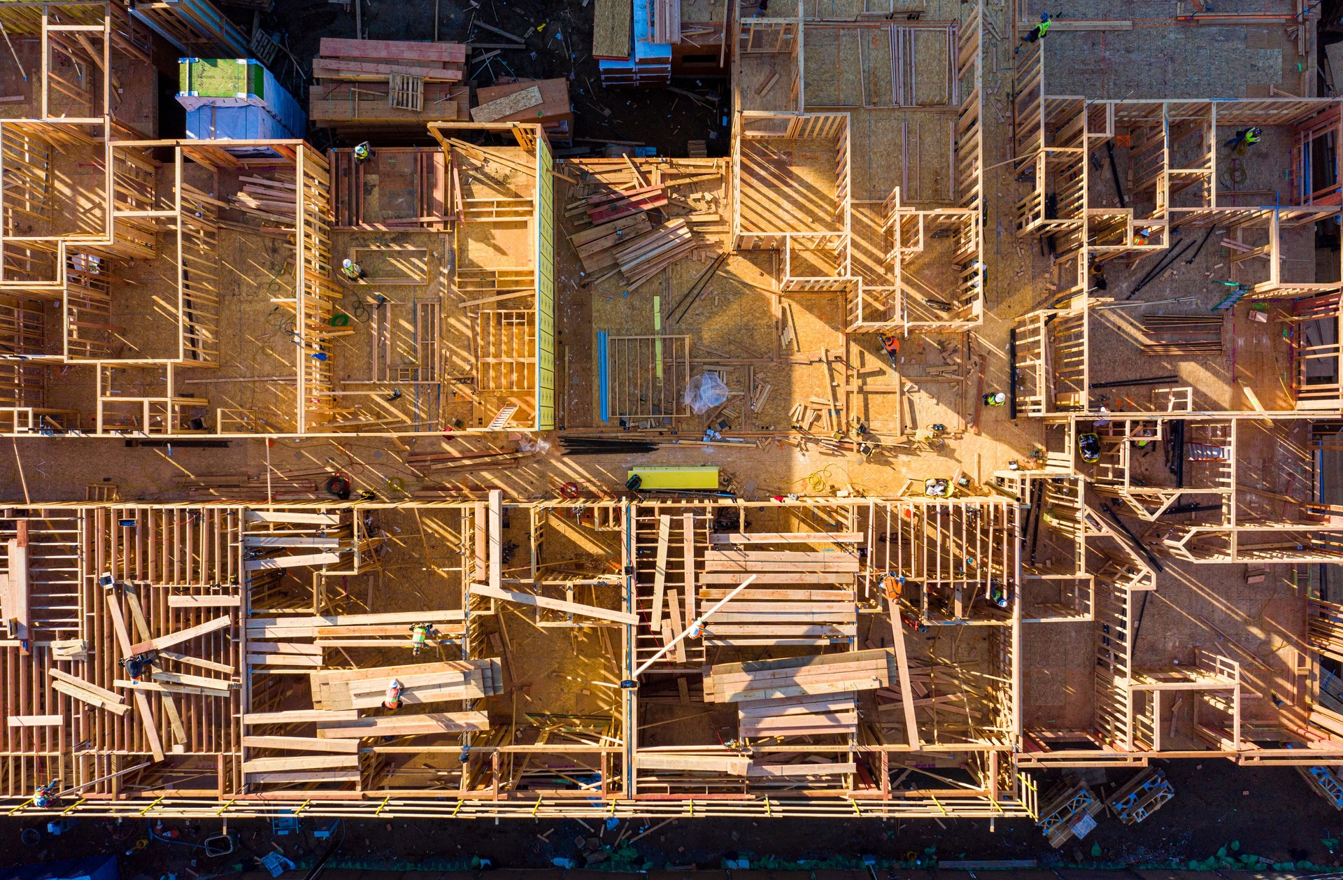 Aerial Top Down of Construction